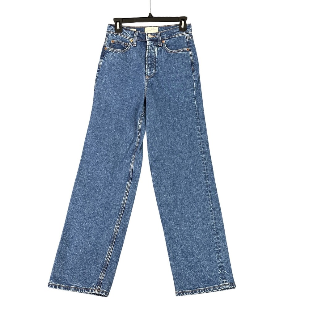Universal Thread Jeans Womens 2 Highest Straight High Rise Blue Denim Everyday